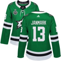 Adidas Dallas Stars #13 Mattias Janmark Green Home Authentic Women's 2020 Stanley Cup Final Stitched NHL Jersey