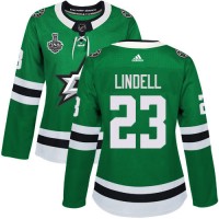 Adidas Dallas Stars #23 Esa Lindell Green Home Authentic Women's 2020 Stanley Cup Final Stitched NHL Jersey