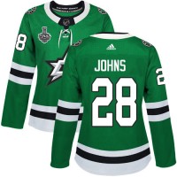Adidas Dallas Stars #28 Stephen Johns Green Home Authentic Women's 2020 Stanley Cup Final Stitched NHL Jersey