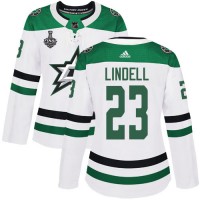 Adidas Dallas Stars #23 Esa Lindell White Road Authentic Women's 2020 Stanley Cup Final Stitched NHL Jersey