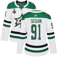Adidas Dallas Stars #91 Tyler Seguin White Road Authentic Women's 2020 Stanley Cup Final Stitched NHL Jersey