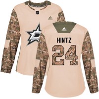 Adidas Dallas Stars #24 Roope Hintz Camo Authentic 2017 Veterans Day Women's Stitched NHL Jersey