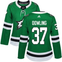 Adidas Dallas Stars #37 Justin Dowling Green Home Authentic Women's Stitched NHL Jersey