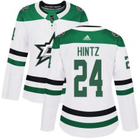 Adidas Dallas Stars #24 Roope Hintz White Road Authentic Women's Stitched NHL Jersey
