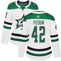 Adidas Dallas Stars #42 Taylor Fedun White Road Authentic Women's Stitched NHL Jersey