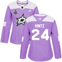 Adidas Dallas Stars #24 Roope Hintz Purple Authentic Fights Cancer Women's 2020 Stanley Cup Final Stitched NHL Jersey