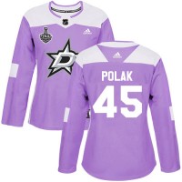 Adidas Dallas Stars #45 Roman Polak Purple Authentic Fights Cancer Women's 2020 Stanley Cup Final Stitched NHL Jersey