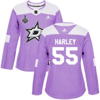Adidas Dallas Stars #55 Thomas Harley Purple Authentic Fights Cancer Women's 2020 Stanley Cup Final Stitched NHL Jersey