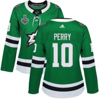 Adidas Dallas Stars #10 Corey Perry Green Home Authentic Women's 2020 Stanley Cup Final Stitched NHL Jersey