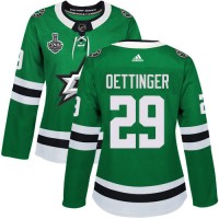 Adidas Dallas Stars #29 Jake Oettinger Green Home Authentic Women's 2020 Stanley Cup Final Stitched NHL Jersey