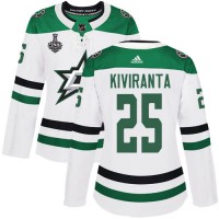 Adidas Dallas Stars #25 Joel Kiviranta White Road Authentic Women's 2020 Stanley Cup Final Stitched NHL Jersey