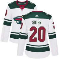 Adidas Minnesota Wild #20 Ryan Suter White Road Authentic Women's Stitched NHL Jersey