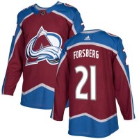 Adidas Colorado Avalanche #21 Peter Forsberg Burgundy Home Authentic Stitched Youth NHL Jersey