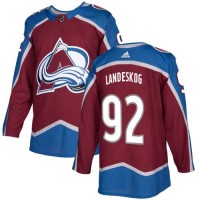 Adidas Colorado Avalanche #92 Gabriel Landeskog Burgundy Home Authentic Stitched Youth NHL Jersey
