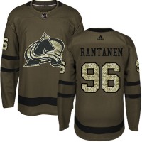 Adidas Colorado Avalanche #96 Mikko Rantanen Green Salute to Service Stitched Youth NHL Jersey