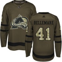 Adidas Colorado Avalanche #41 Pierre-Edouard Bellemare Green Salute to Service Stitched Youth NHL Jersey