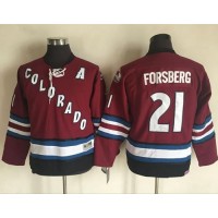 Colorado Avalanche #21 Peter Forsberg Red CCM Throwback Stitched Youth NHL Jersey
