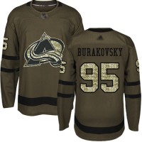 Adidas Colorado Avalanche #95 Andre Burakovsky Green Salute to Service Stitched Youth NHL Jersey