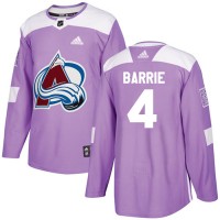 Adidas Colorado Avalanche #4 Tyson Barrie Purple Authentic Fights Cancer Stitched Youth NHL Jersey