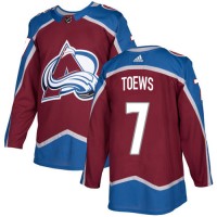 Adidas Colorado Avalanche #7 Devon Toews Burgundy Youth Home Authentic Stitched NHL Jersey