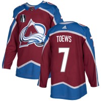 Adidas Colorado Avalanche #7 Devon Toews Burgundy Youth 2022 Stanley Cup Final Patch Home Authentic Stitched NHL Jersey