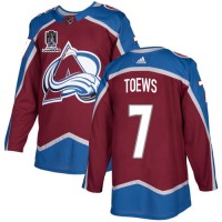 Adidas Colorado Avalanche #7 Devon Toews Burgundy Youth 2022 Stanley Cup Champions Burgundy Home Authentic Stitched NHL Jersey