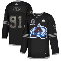 Adidas Colorado Avalanche #91 Nazem Kadri Black Youth 2022 Stanley Cup Champions Authentic Classic Stitched NHL Jersey