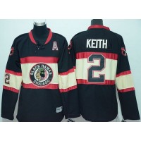Chicago Blackhawks #2 Duncan Keith Black Stitched New Third Youth NHL Jersey