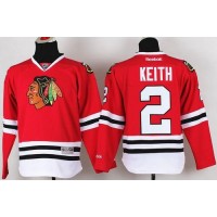 Chicago Blackhawks #2 Duncan Keith Red Stitched Youth NHL Jersey