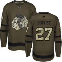 Adidas Chicago Blackhawks #27 Adam Boqvist Green Salute to Service Stitched Youth NHL Jersey