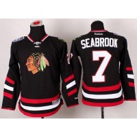 Chicago Blackhawks #7 Brent Seabrook Black 2014 Stadium Series Stitched Youth NHL Jersey
