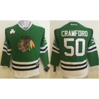 Chicago Blackhawks #50 Corey Crawford Green Stitched Youth NHL Jersey