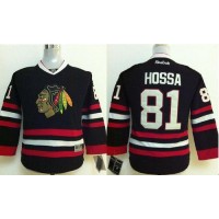 Chicago Blackhawks #81 Marian Hossa Stitched Black Youth NHL Jersey