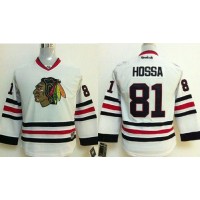 Chicago Blackhawks #81 Marian Hossa Stitched White Youth NHL Jersey