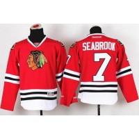 Chicago Blackhawks #7 Brent Seabrook Red Stitched Youth NHL Jersey