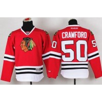Chicago Blackhawks #50 Corey Crawford Red Stitched Youth NHL Jersey