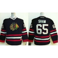 Chicago Blackhawks #65 Andrew Shaw Black Stitched Youth NHL Jersey