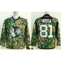 Chicago Blackhawks #81 Marian Hossa Camo Veterans Day Practice Stitched Youth NHL Jersey