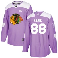 Adidas Chicago Blackhawks #88 Patrick Kane Purple Authentic Fights Cancer Stitched Youth NHL Jersey