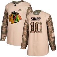 Adidas Chicago Blackhawks #10 Patrick Sharp Camo Authentic 2017 Veterans Day Stitched Youth NHL Jersey