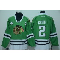 Chicago Blackhawks #2 Duncan Keith Green Stitched Youth NHL Jersey
