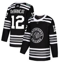 Adidas Chicago Blackhawks #12 Alex DeBrincat Black Authentic 2019 Winter Classic Stitched Youth NHL Jersey