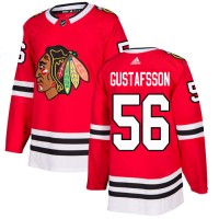Adidas Chicago Blackhawks #56 Erik Gustafsson Red Home Authentic Stitched Youth NHL Jersey
