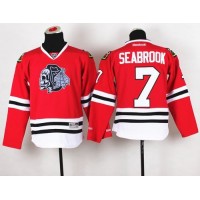 Chicago Blackhawks #7 Brent Seabrook Red(White Skull) Stitched Youth NHL Jersey