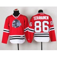 Chicago Blackhawks #86 Teuvo Teravainen Red(White Skull) Stitched Youth NHL Jersey