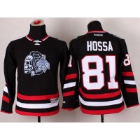 Chicago Blackhawks #81 Marian Hossa Black(White Skull) 2014 Stadium Series Stitched Youth NHL Jersey