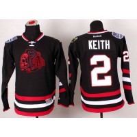 Chicago Blackhawks #2 Duncan Keith Black(Red Skull) 2014 Stadium Series Stitched Youth NHL Jersey