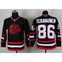 Chicago Blackhawks #86 Teuvo Teravainen Black(Red Skull) 2014 Stadium Series Stitched Youth NHL Jersey
