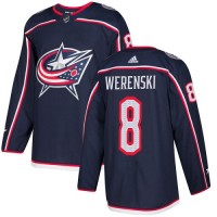 Adidas Blue Columbus Blue Jackets #8 Zach Werenski Navy Blue Home Authentic Stitched Youth NHL Jersey