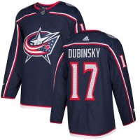 Adidas Blue Columbus Blue Jackets #17 Brandon Dubinsky Navy Blue Home Authentic Stitched Youth NHL Jersey